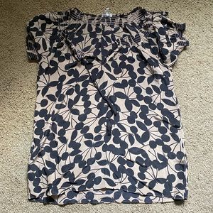 100% silk joie cherry top in medium